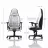 Fotoliu Gaming NobleChairs Icon NBL-ICN-PU-WBK White/Black, Metal,  Placaj,  Spuma poliuretanica,  Piele eco,  Gazlift,  150 kg,  165-190 cm,  Alb,  Negru