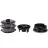 Oala de fiert cu aburi Tefal VC140131, 6 l,  900 W,  2 zone gatire,  Orez,  Legume,  Peste,  Carne,  Negru