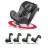 Автокресло Lionelo Bastian,  Black Base, 0, 1, 2, 3,  0-36 кг,  Установка лицом вперед, спиной,  Поворот 360 °,  Чёрный,  Серый