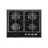 Варочная газовая панель WHIRLPOOL GOS 6415/NB Black, 4 конфорки,  Закаленное стекло,  Экспресс-конфорка,  Электроподжиг,  Черный