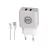 Accesorii GSM WK Desing Blanc Charger (2xUSB,  2.1A) + Lightning Cable,  White