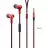 Casti cu fir Hoco M30 Glaring universal earphones with microphone Red