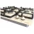 Plita incorporabila cu gaz GORENJE GW6D42CLI, Inox emailat,  4 arzatoare,  Aprindere electrica,  Crema