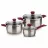 Set vesela Rondell RDS-817, 0.9 l, 2 l, 2.8 l, 14 cm, 18 cm, 20 cm, Inox