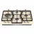 Plita incorporabila cu gaz GORENJE GW 6D42 CLI, 4 arzatoare,  Email,  Arzator Wok,  Aprindere electrica,  Crema
