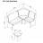 Coltar de bucatarie Ambianta SAXONIA cu 2 taburete, Colt,  2 taburete,  PAL melaminat,  Stofa,  Nuc