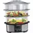 Пароварка Heinner HSA-1000XMC, 12 л,  1000 Вт,  3 зоны приготовления,  Серебристый,  Чёрный