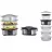 Пароварка Heinner HSA-1000XMC, 12 л,  1000 Вт,  3 зоны приготовления,  Серебристый,  Чёрный