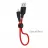 Cablu Hoco X21 Plus Silicone charging cable for Lightning(L=0.25M) black＆red