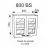 Element bucatarie Ambianta Modul superior FRESH 800 BS (usi cu sticla), Capucino