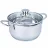 Cratita cu capac Maestro Mr-3510-24, 5 l,  24 cm,  Inox,  Inox