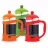 French-press Maestro MR-1665-800, 0.8 l,  Plastic,  Sticla termorezistenta,  Verde,  Portocaliu,  Rosu