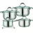 Set vesela Maestro Mr-2021, 9 piese in set,  Inox,  16,  18,  20,  24 cm