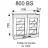 Element bucatarie Ambianta Modul superior DOLCE 800 BS (usi cu sticla), Gri