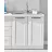 Element bucatarie Ambianta Front FELICIA MI4 800 (modul inferior chiuveta), Alb