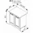 Element bucatarie Ambianta Front FELICIA MI4 800 (modul inferior chiuveta), Alb