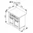 Element bucatarie Ambianta FELICIA MI5 800 (modul inferior sertar+usi), Alb