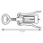 Tirbuson Tescoma Presto, Inox,  Rosu