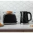 Ceainic electric Russell Hobbs Honeycomb Black,  26051-70, 1.7 l,  2400 W,  Zona de fierbere rapida: marcaje pentru 1, 2, 3 cesti,  Metall,  plastic,  Negru