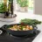 Tigaie cu capac Maestro Wok Mr - 4832, 32 cm,  Aluminiu,  Granit antiaderent,  Negru