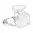 Duza-storcator pentru masina de tocat carne MOULINEX XF930032, Plastic,  Metal