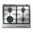Plita incorporabila cu gaz Whirlpool GMA 6422/IX SILVER, 4 arzatoare, Arzator Wok, Aprindere electrica, Inox