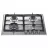 Plita incorporabila cu gaz Whirlpool GMA 6422/IX SILVER, 4 arzatoare, Arzator Wok, Aprindere electrica, Inox