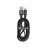 Cablu HELMET Helmet Cable USB to Lightning Kevlar Flat 1m,  Black