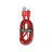 Cablu HELMET Helmet Cable USB to Lightning Kevlar Flat 1m,  Red