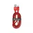 Кабель HELMET Helmet Cable USB to Lightning Kevlar Flat 1m,  Red