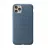 Husa HELMET CASE LIQUID SILICONE IPHONE 11 PRO MAX GRID,  BLUE, 6.5"