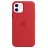 Husa HELMET Helmet Case Liquid Silicone iPhone 12,  Red, 6.1"