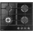 Варочная газовая панель HANSA BHKS611505, 4 конфорки,   Конфорка Wok,  Электроподжиг,  Черный