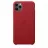 Husa APPLE Original iPhone 11 Pro Max Leather Case,  (PRODUCT)RED, 6.5"