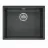 Chiuveta Reginox Texel 50x40 Black Silvery,  integrated only, Incastrabila,  Granit compozit,  Black Silvery