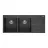 Chiuveta Reginox Breda 30 Left Bowls left,  Black Silvery, Incastrabila,  Granit compozit,  Black Silvery