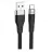 Cablu Hoco X53 Angel silicone charging data cable for Lightning, Black