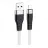 Cablu Hoco X21 Plus Silicone charging cable for Lightning, L=2M Black＆White