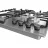 Plita incorporabila cu gaz GORENJE G642ABX, 4 arzatoare, Sticla calita,  Aprindere electrica,  Inox, Negru