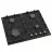 Plita incorporabila cu gaz WOLSER WL- F 6404 EN Rustic Black Matt, 4 arzatoare,  Arzator Wok,  Otel emailat,  Aprindere electrica,  Negru