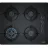 Plita incorporabila cu gaz BOSCH POH6B6B10, 4 arzatoare,  Arzator Wok,  Sticla calita,  Aprindere electrica,  Negru