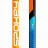 Bete de tracking Spokey ZION (926808), 3 segmente,  62-135 cm,  Aluminiu,  Negru,  Oranj