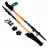 Bete de tracking Spokey ZION (926808), 3 segmente,  62-135 cm,  Aluminiu,  Negru,  Oranj