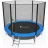 Батут FunFit 841 (252cм), C защитной сеткой,  252 см,  Сталь,  Полипропилен,  120 кг,  Черный,  Синий