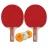 Racheta pentru tenis de masa Spokey Standart Set (81813), 3 mingi,  Negru,  Rosu