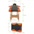 Masa de masaj BodyFit 1045, Patru sectiuni,  Negru,  Oranj