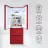 Frigider Tesler RFD-361I RED GLASS, 361 l,  No Frost,  Congelare rapida,  Display,  180.3 cm,  Rosu, A++