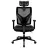 Fotoliu Gaming ThunderX3 Yama1 Black/Black, Metal,  Piele eco,  plasa acrilica,  Gazlift,  Negru