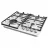 Plita incorporabila cu gaz GORENJE GW 642 AXW, 4 arzatoare,  Arzator Wok,  Inox,  Aprindere electrica,  Alb, Negru