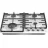 Plita incorporabila cu gaz GORENJE GW 642 AXW, 4 arzatoare,  Arzator Wok,  Inox,  Aprindere electrica,  Alb, Negru